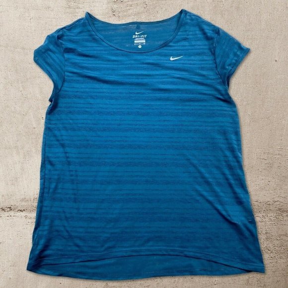 Nike Tops - Nike Dri-Fit  Striped Semi Sheer Oversized Top